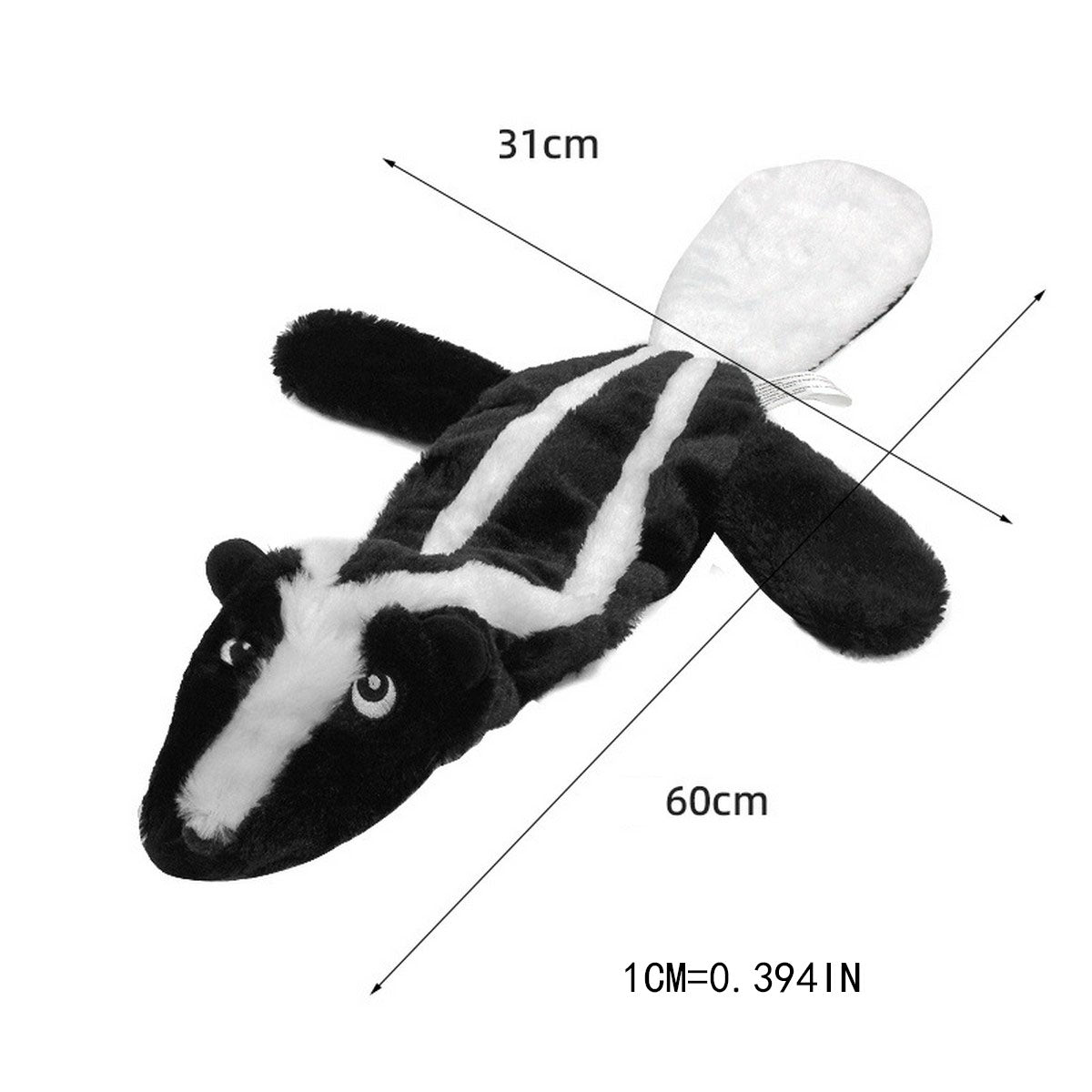 Squeaky Plush Skunk Toy for Dogs & Cats_CWMM13297