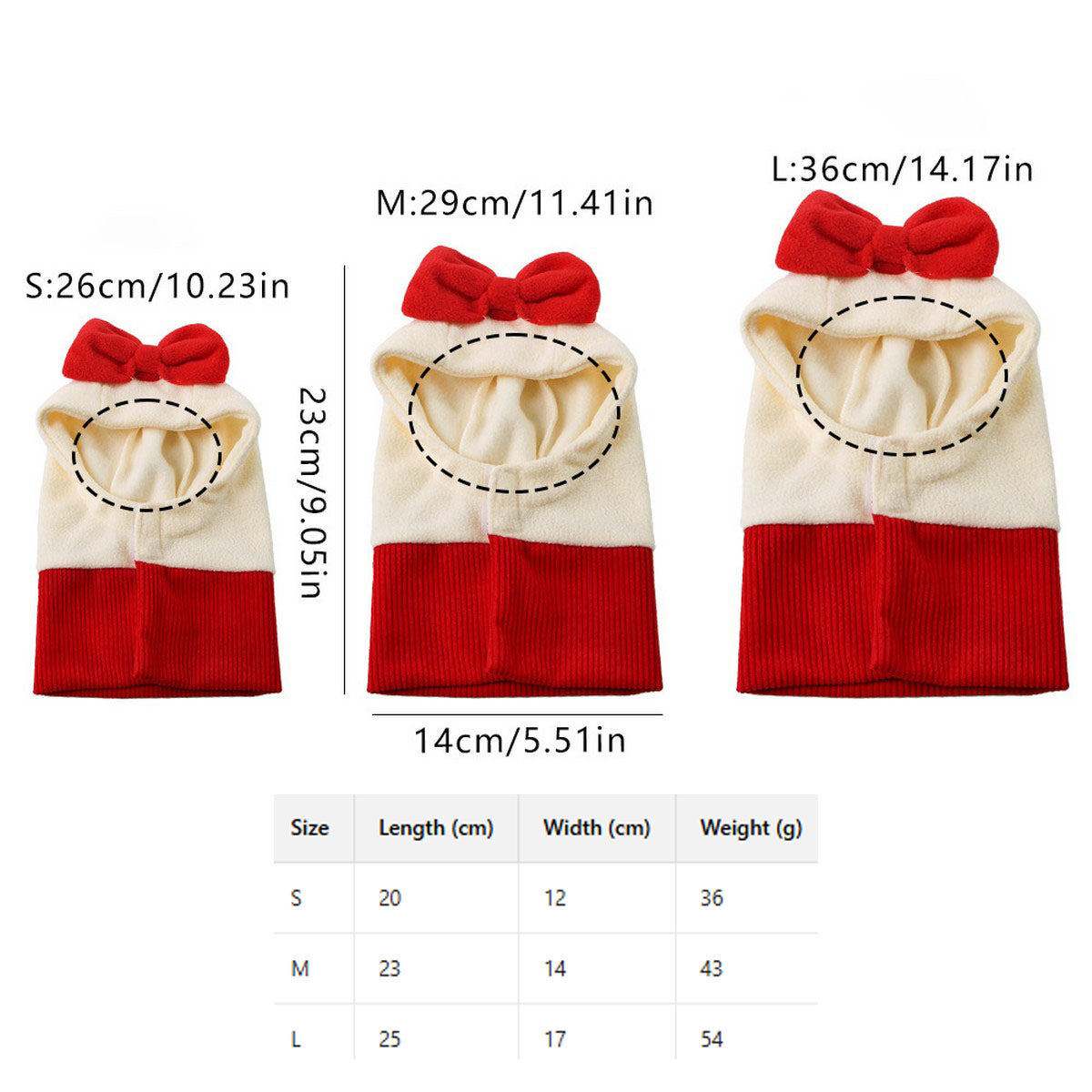Christmas Pet Hat – Plush Bow Hat & Scarf Set_CWMM11342