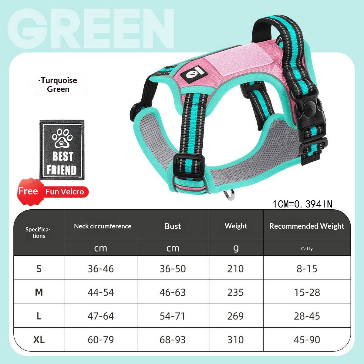 Wear Resistant Reflective Dog Vest Harness_CWMM12511