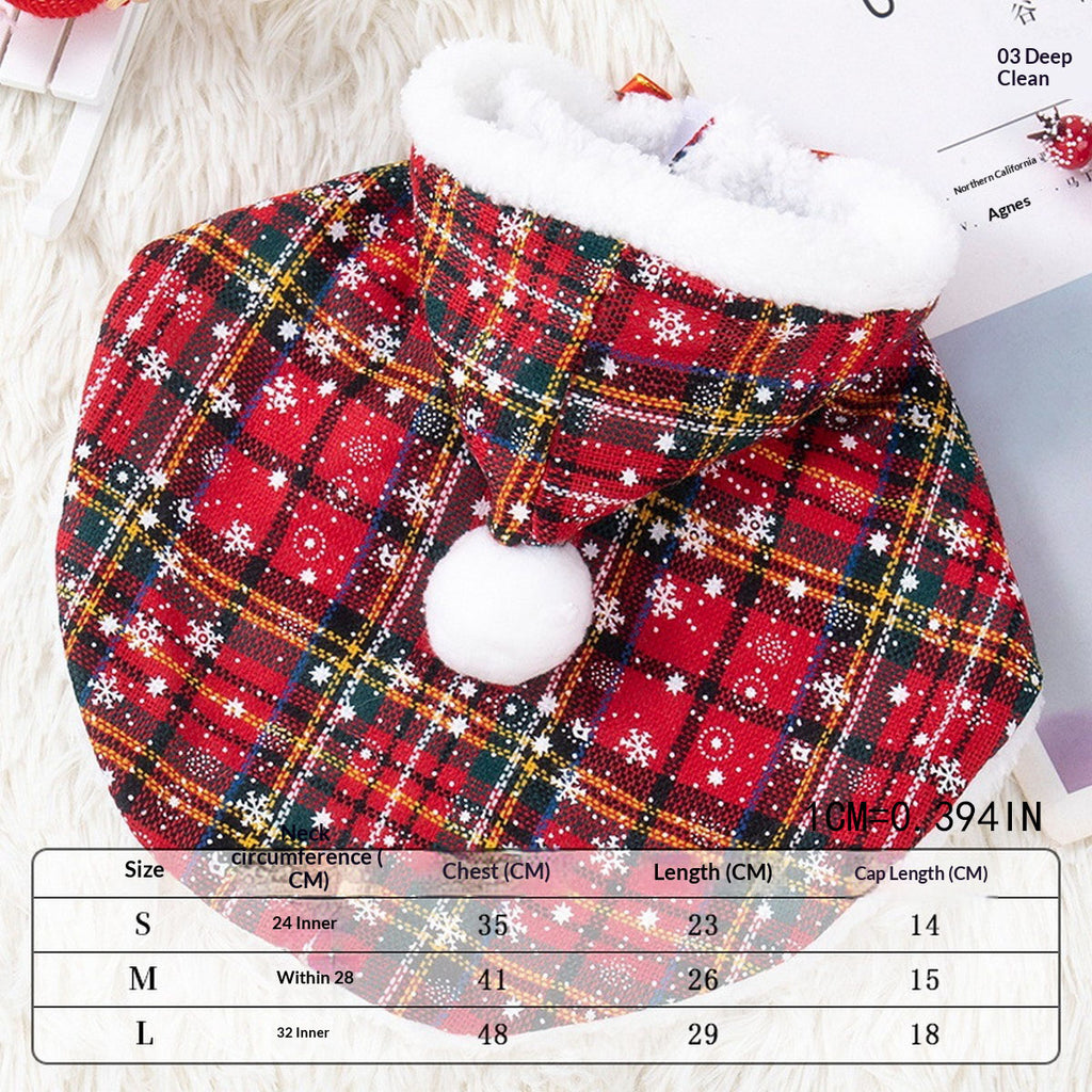 Pet Standing Christmas Hooded Cape Costume_CWMM12881