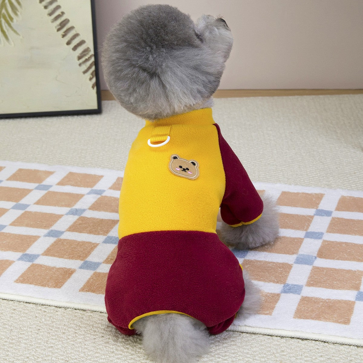 Plush Fleece Dog Jumpsuit Winter Small Dogs_CWMM12255