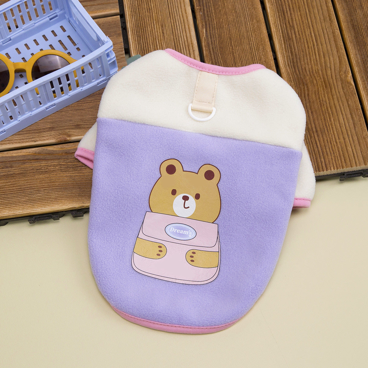 Cute Fleece Dog Vest for Small Dogs_CWMM12199