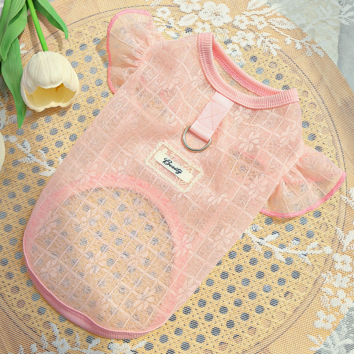 Flutter Sleeve Top with Soft Stretch_CWMM11127