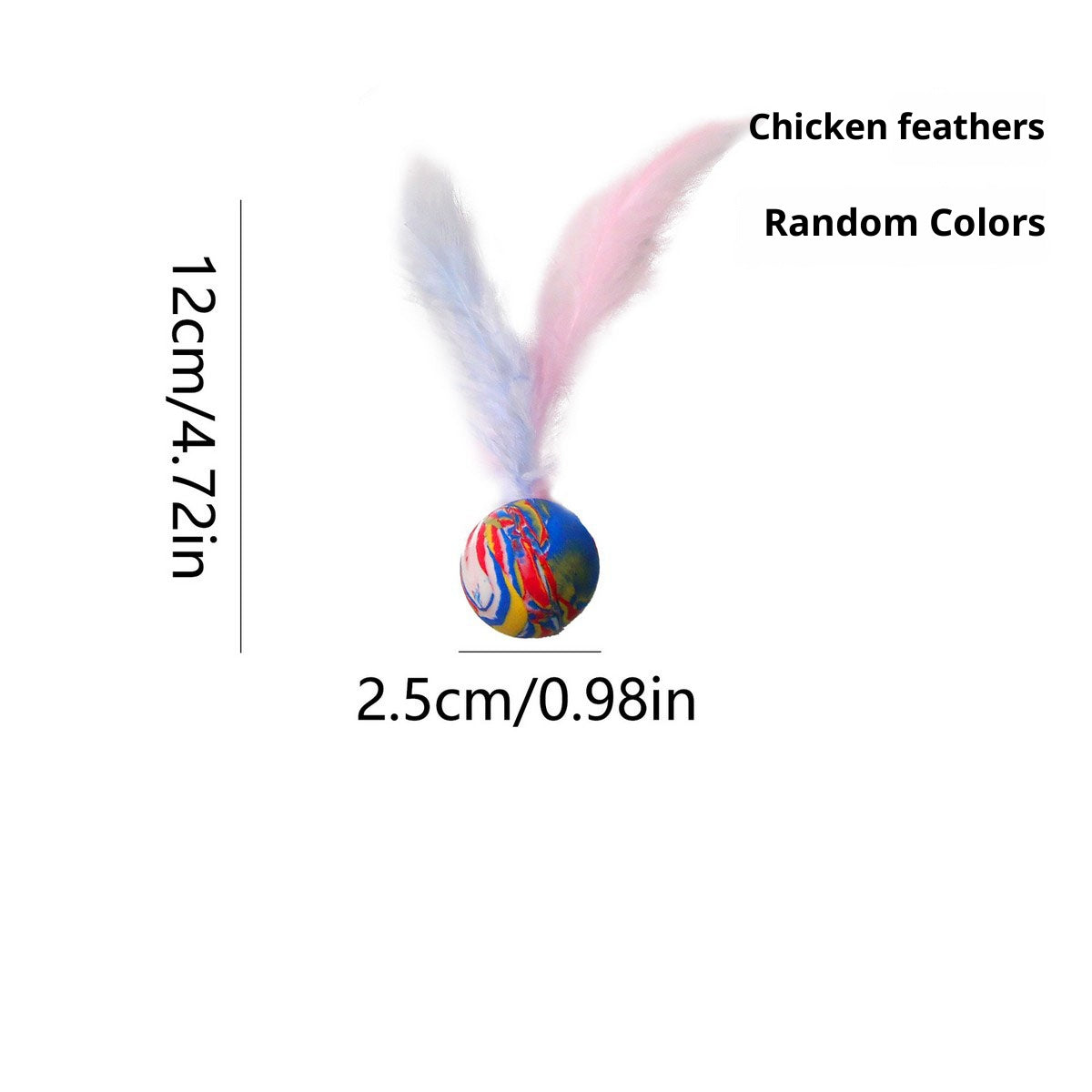 Feather Bounce Cat Toy Interactive Chew Ball_CWMM11491