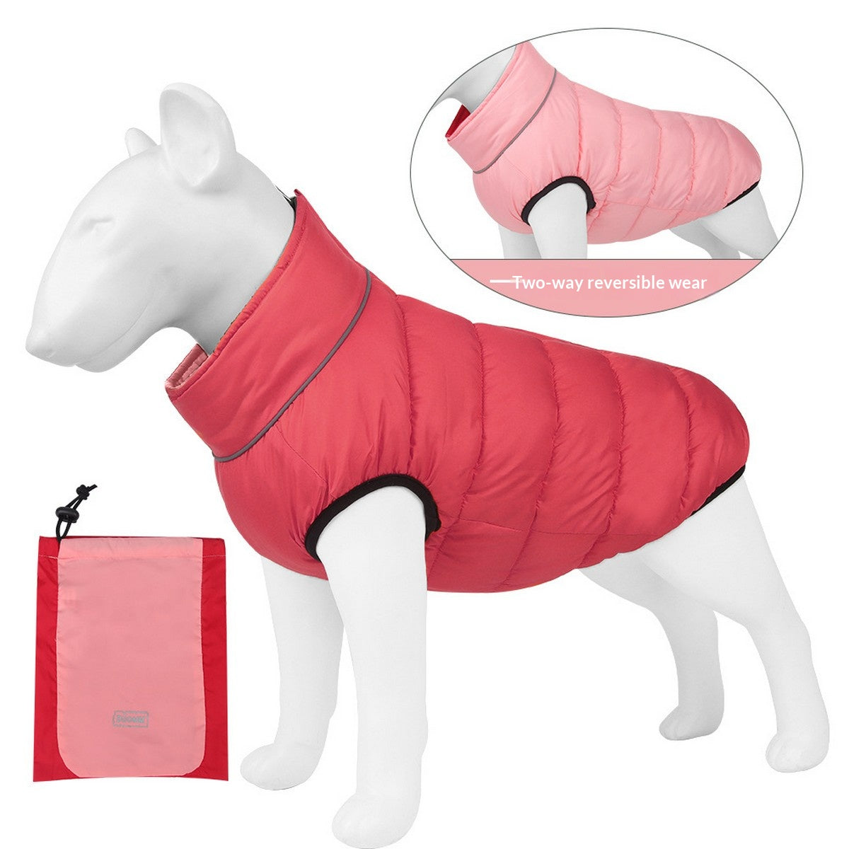 Warm Reversible Dog Coat for Cold Weather_CWMM12407