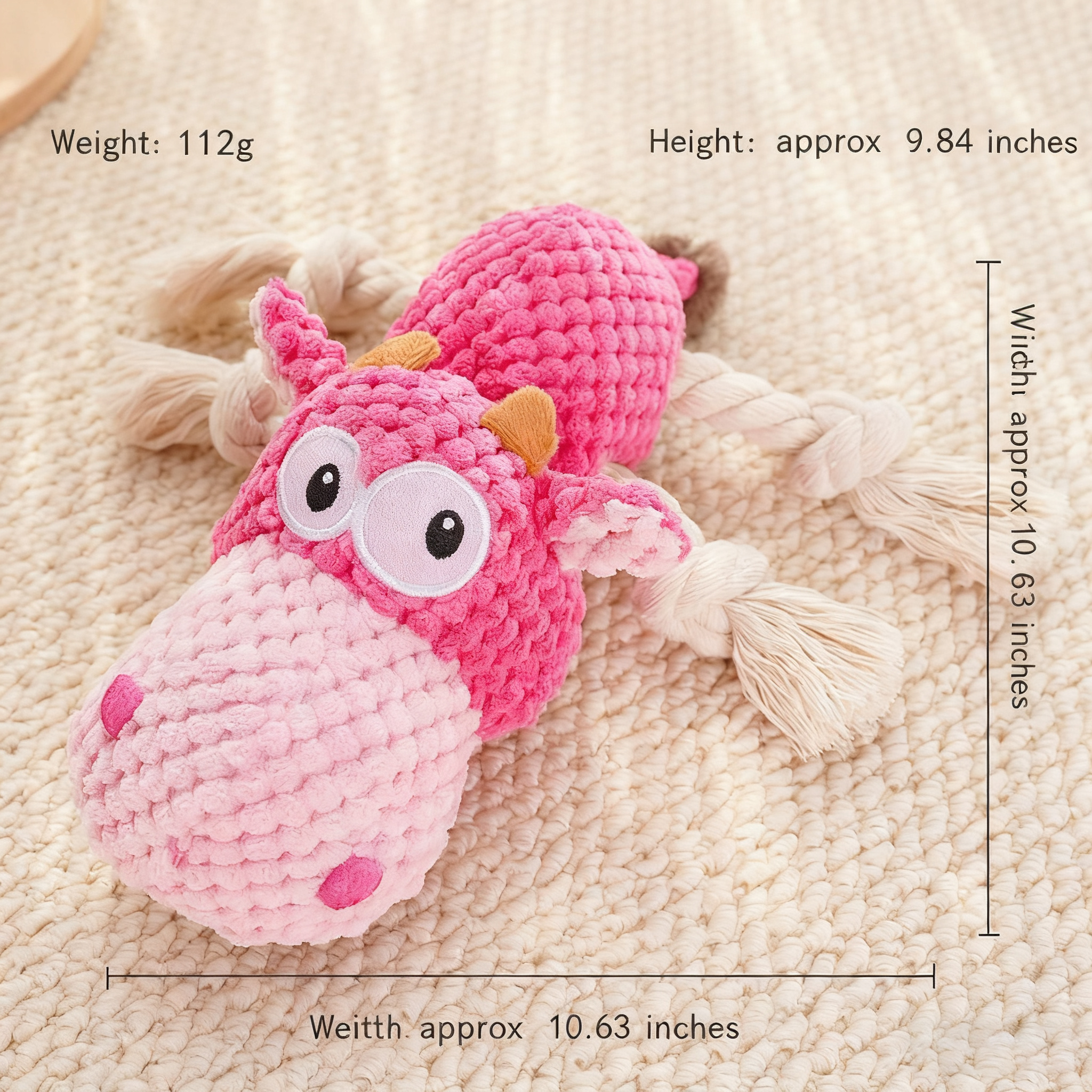 Funny Lion Plush Toy – Dog Cat Squeaky Toy_CWMM11173