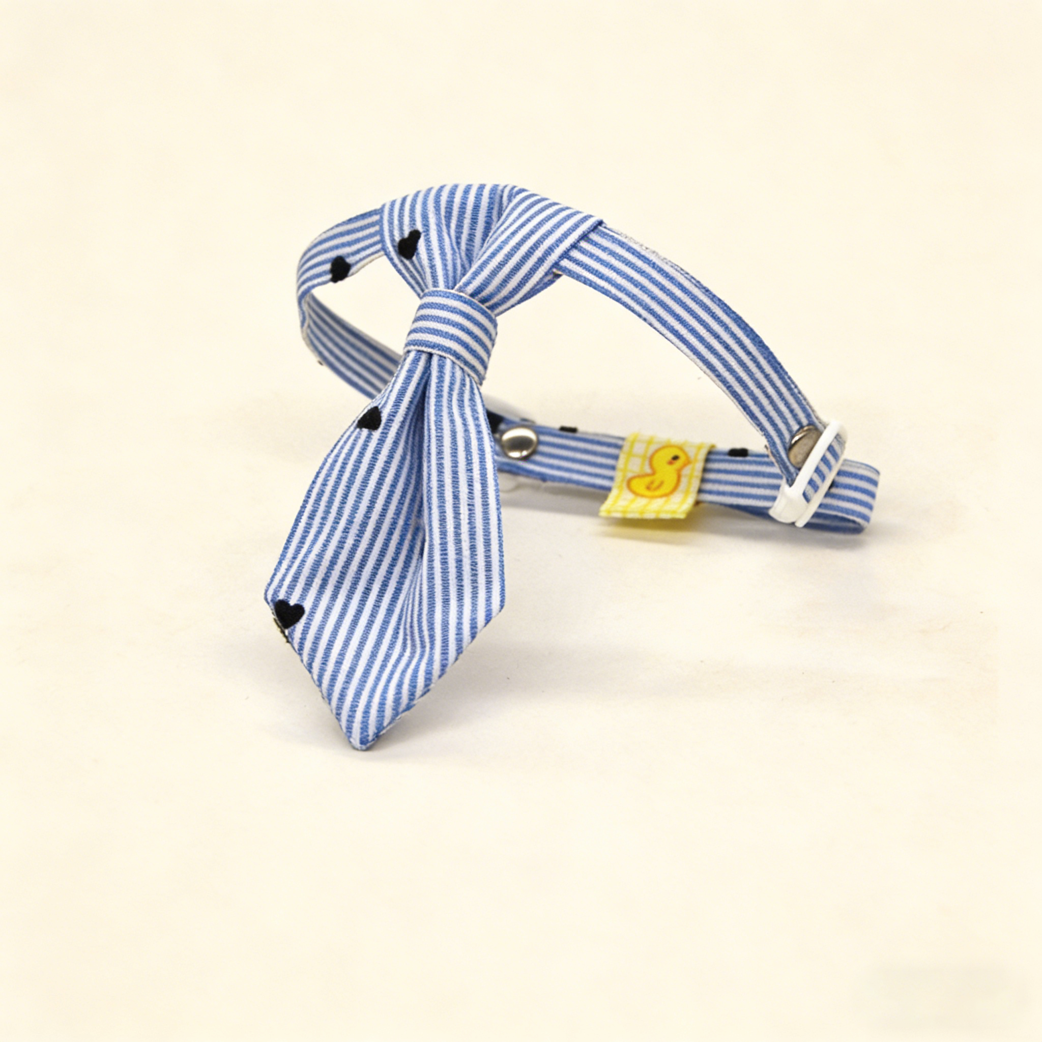 Small Pet Collar Adjustable Blue Bow Design_CWMM13175