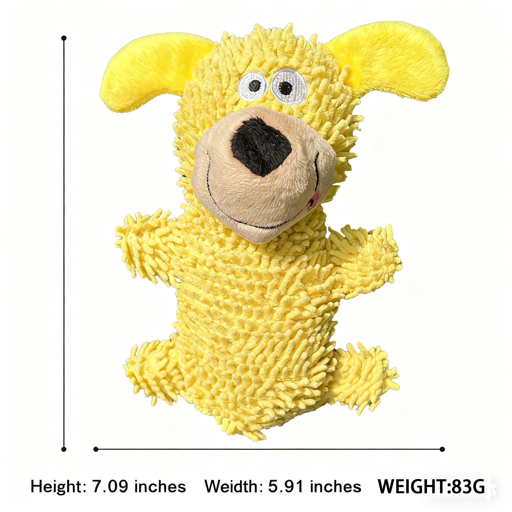 Cartoon Pet Toy – Squeaky Mop Plush Dog Toy_CWMM11163