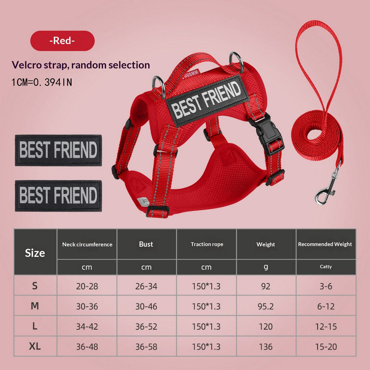 Reflective Service Dog Harness with Leash_CWMM12488
