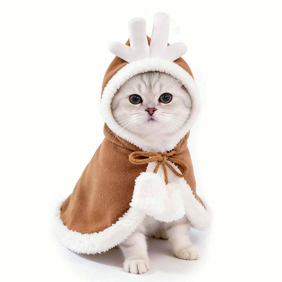 Small Dog Cat Cosplay Reindeer Costume_CWMM12879