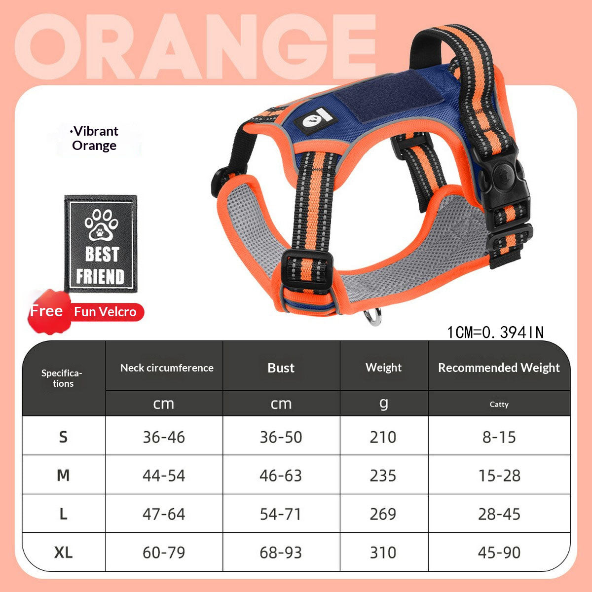 Wear Resistant Reflective Dog Vest Harness_CWMM12511