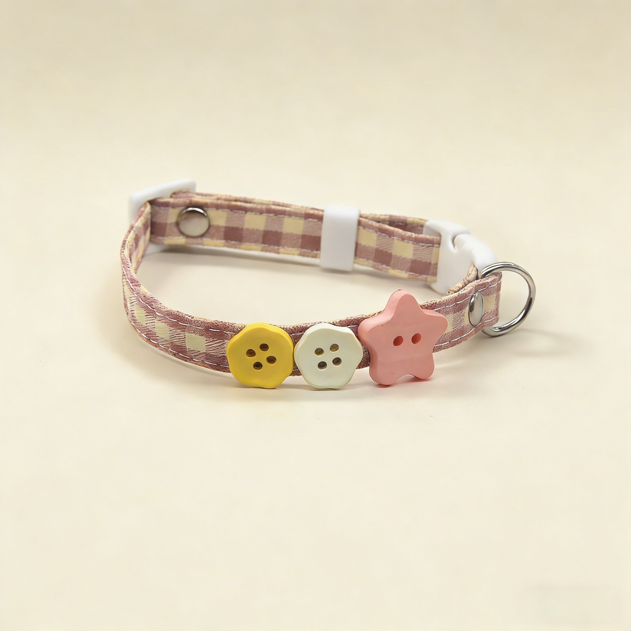 Classic Plaid Cat Dog Collar with Standard Buckle_CWMM13178