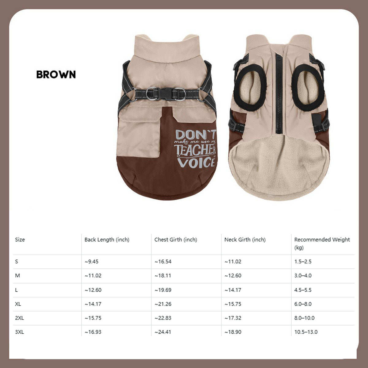 Insulated Winter Pet Vest for Small Dogs_CWMM12403