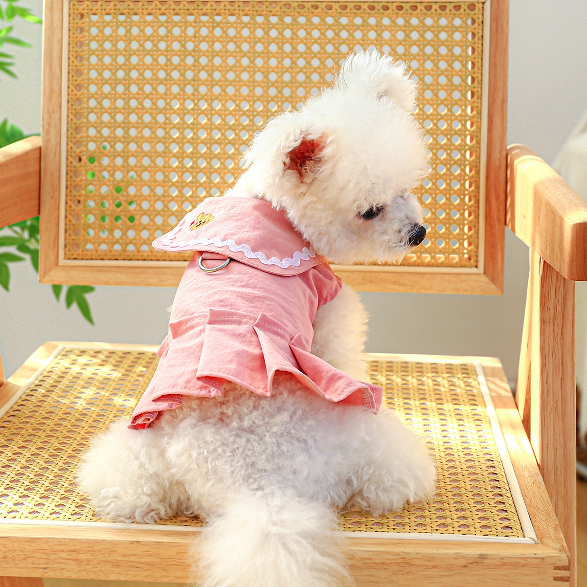 Dog Cute Heart Tutu Dress Harness Outfit_CWMM13092