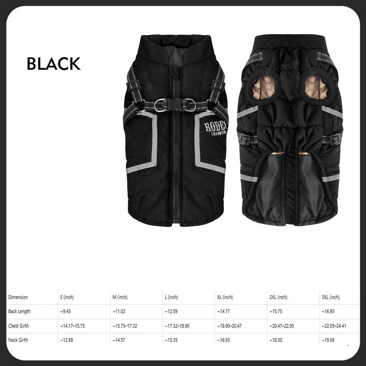 Warm Waterproof Dog Jacket, Harness Pet Coat_CWMM12437