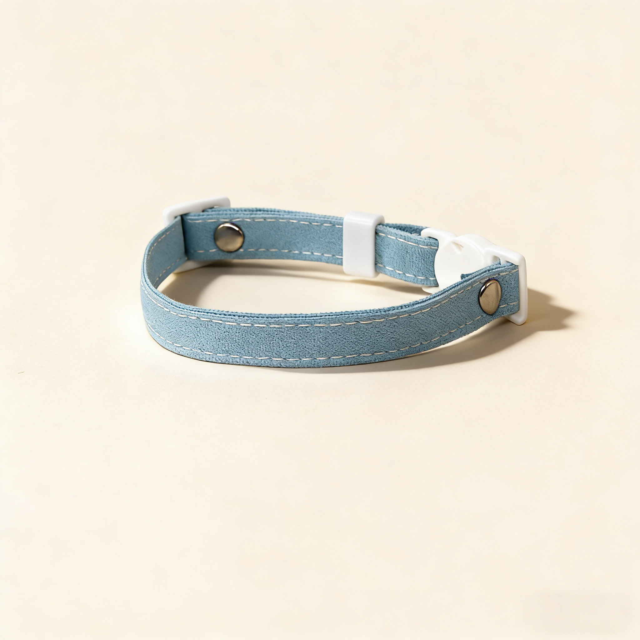 Cat Dog Linen Adjustable Safety Buckle Collar 1cm_CWMM13172