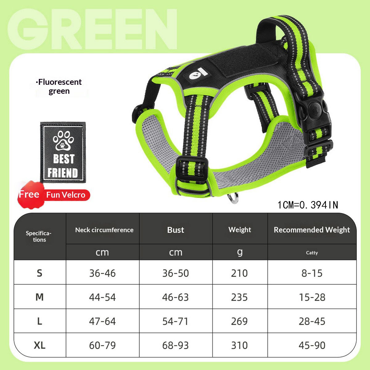 Wear Resistant Reflective Dog Vest Harness_CWMM12511