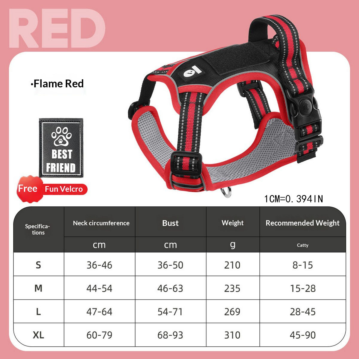 Wear Resistant Reflective Dog Vest Harness_CWMM12511