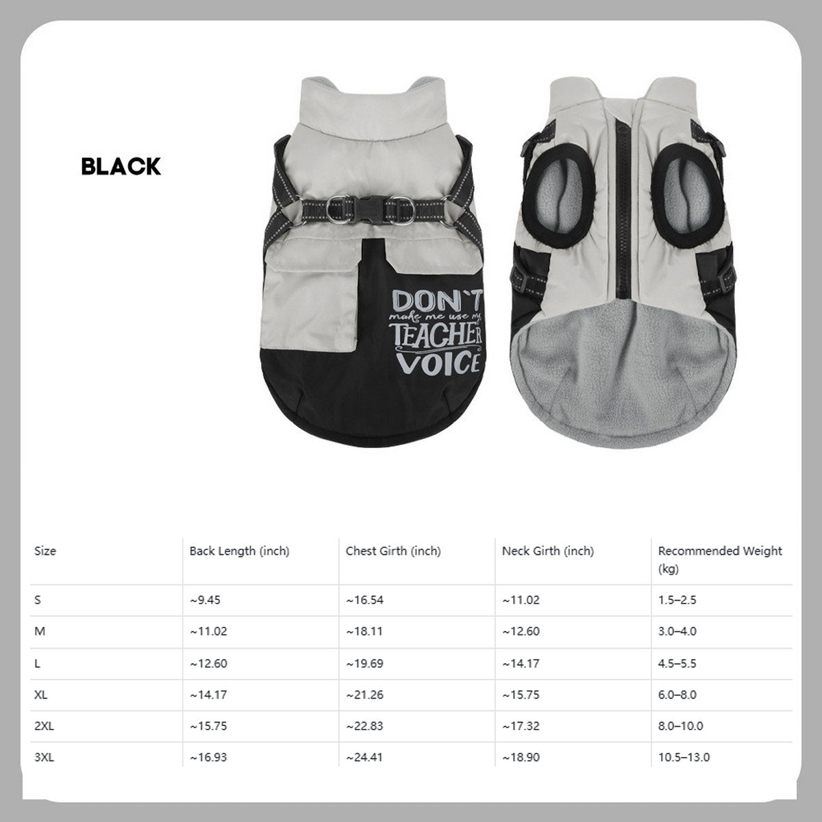 Insulated Winter Pet Vest for Small Dogs_CWMM12403