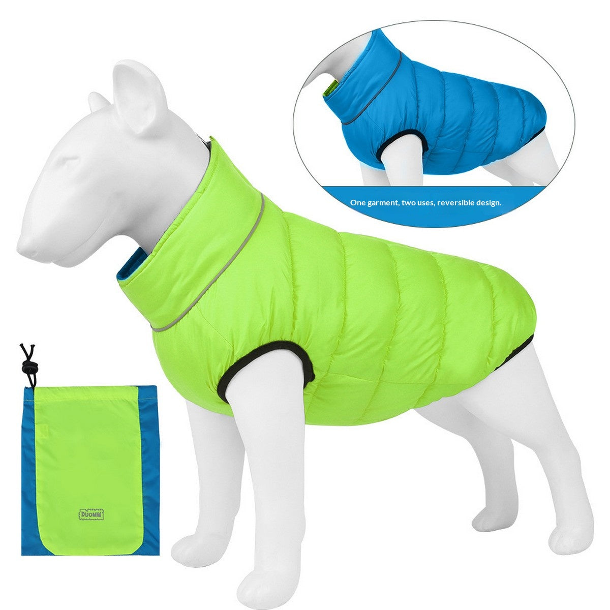 Warm Reversible Dog Coat for Cold Weather_CWMM12407