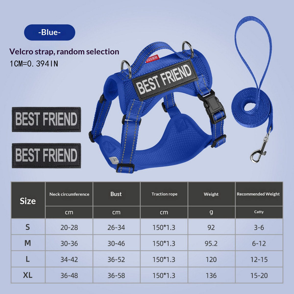 Reflective Service Dog Harness with Leash_CWMM12488
