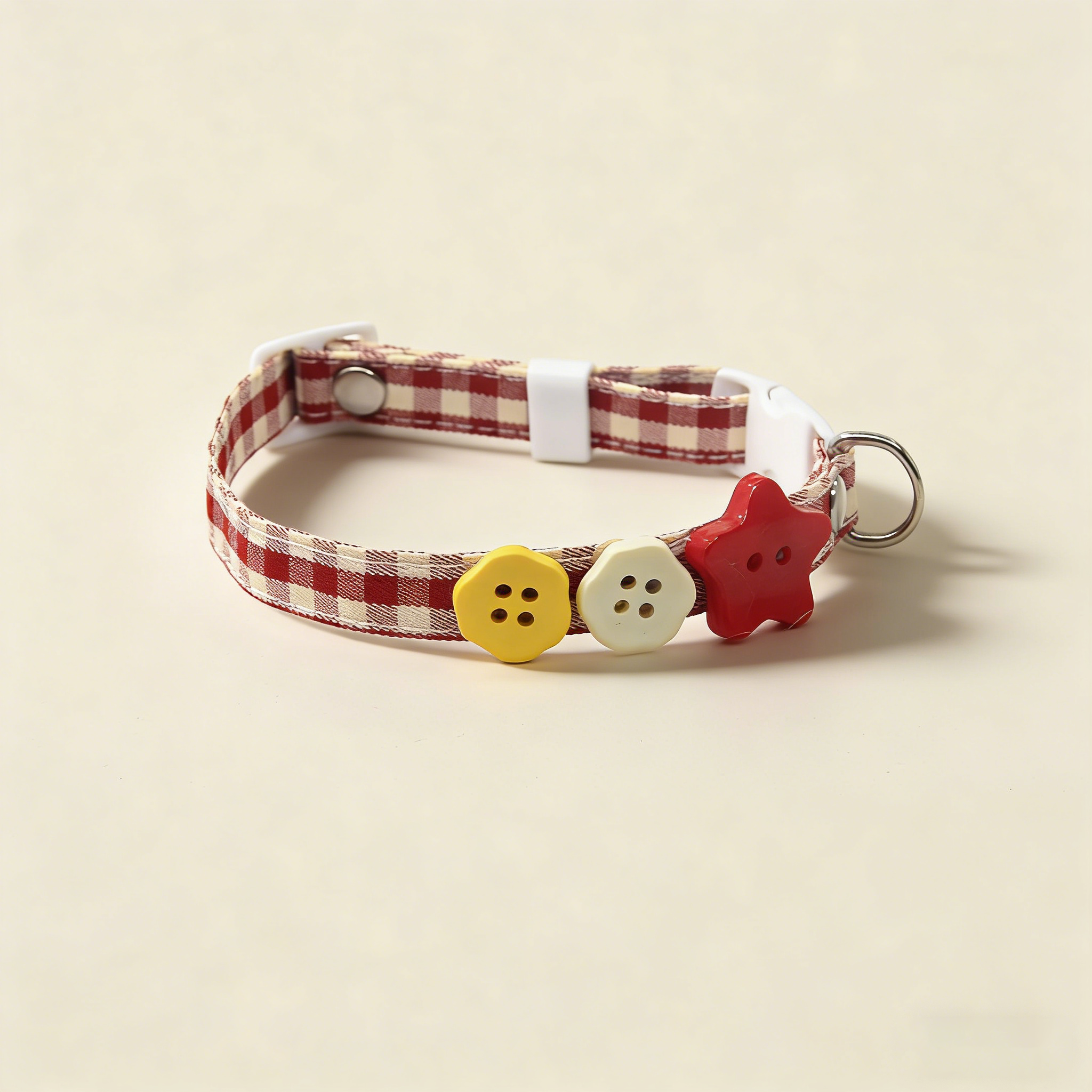 Classic Plaid Cat Dog Collar with Standard Buckle_CWMM13178