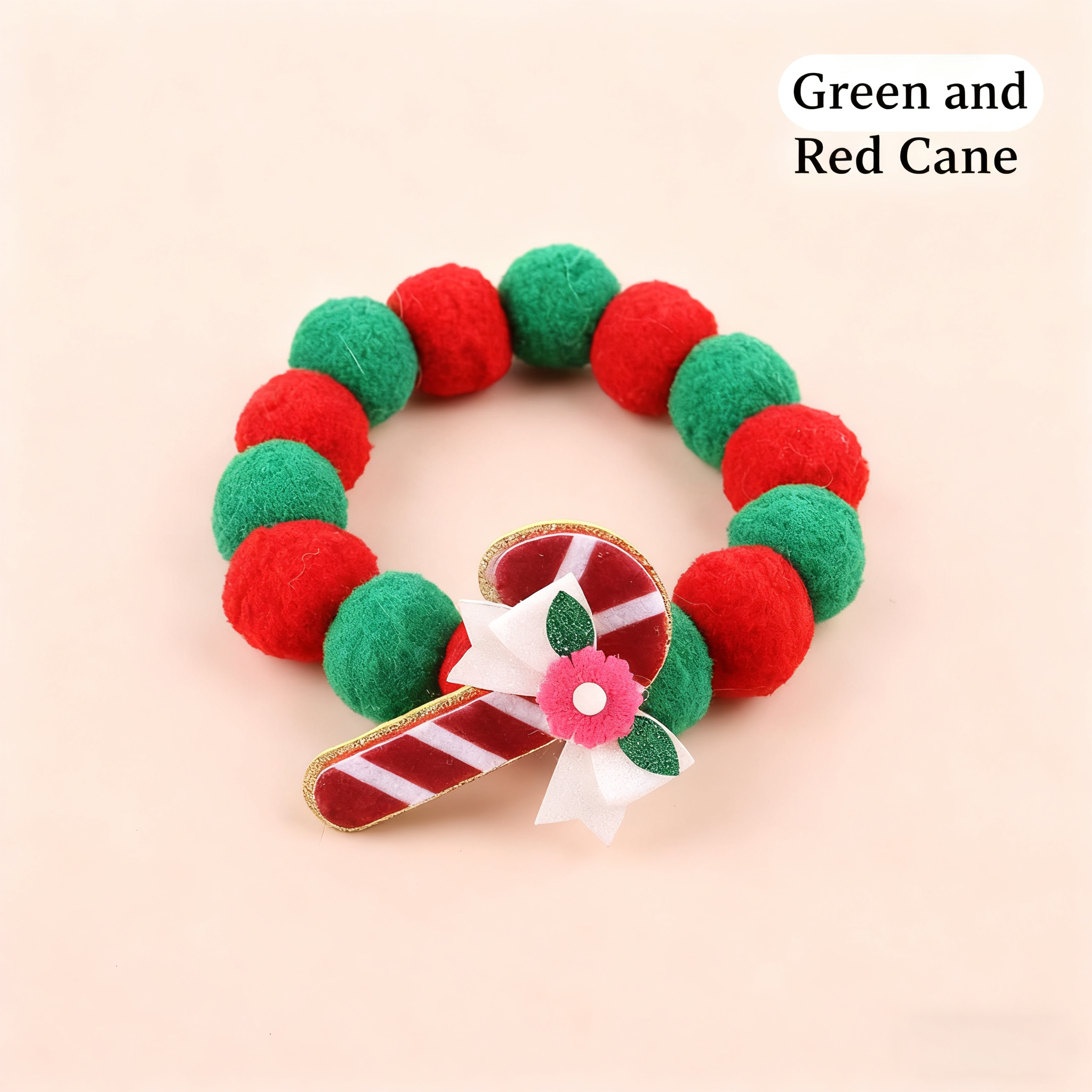 Christmas Pet Collar – Furry Ball Bowknot Necklace_CWMM11332