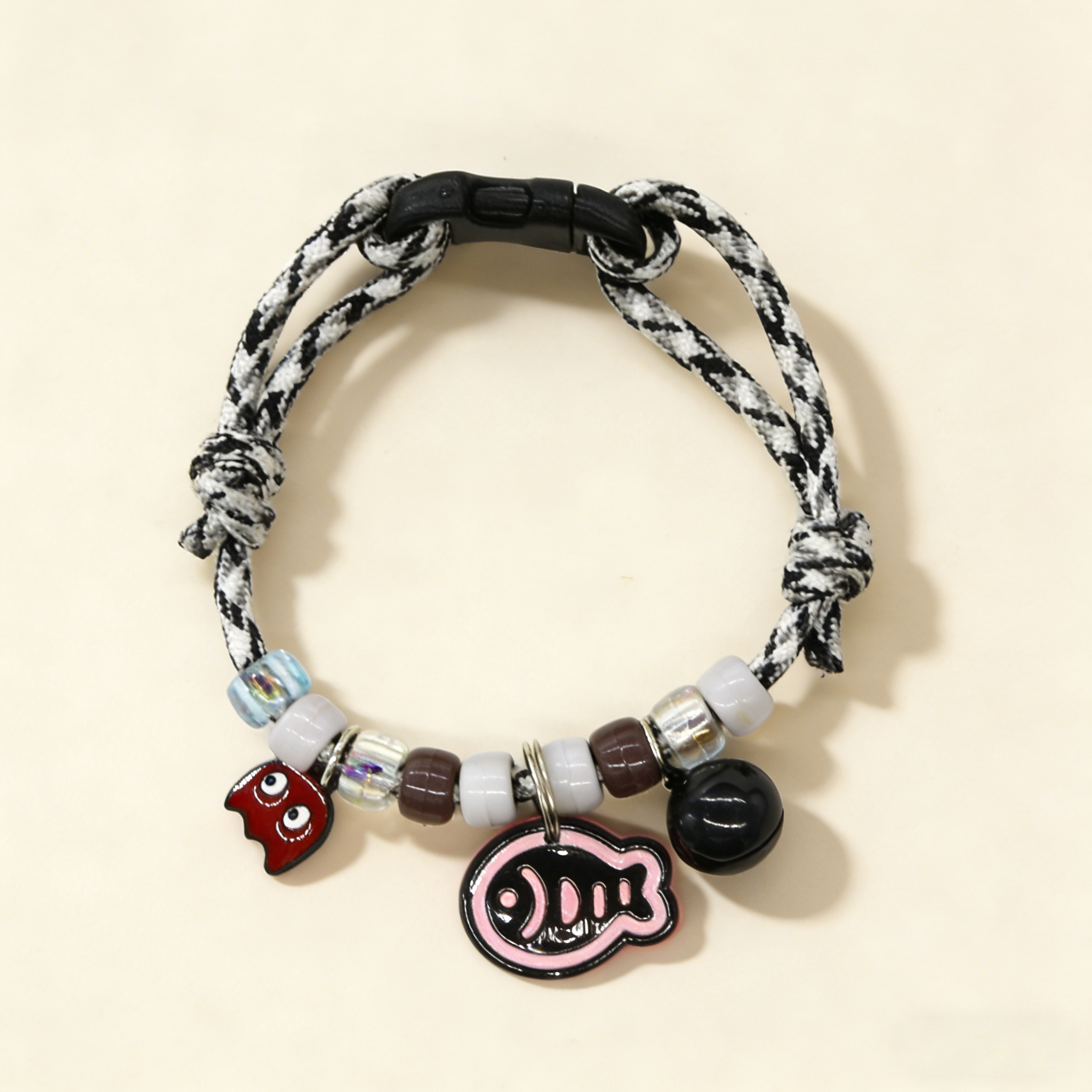 Cute Pet Paw Print Collar with Bell_CWMM13149