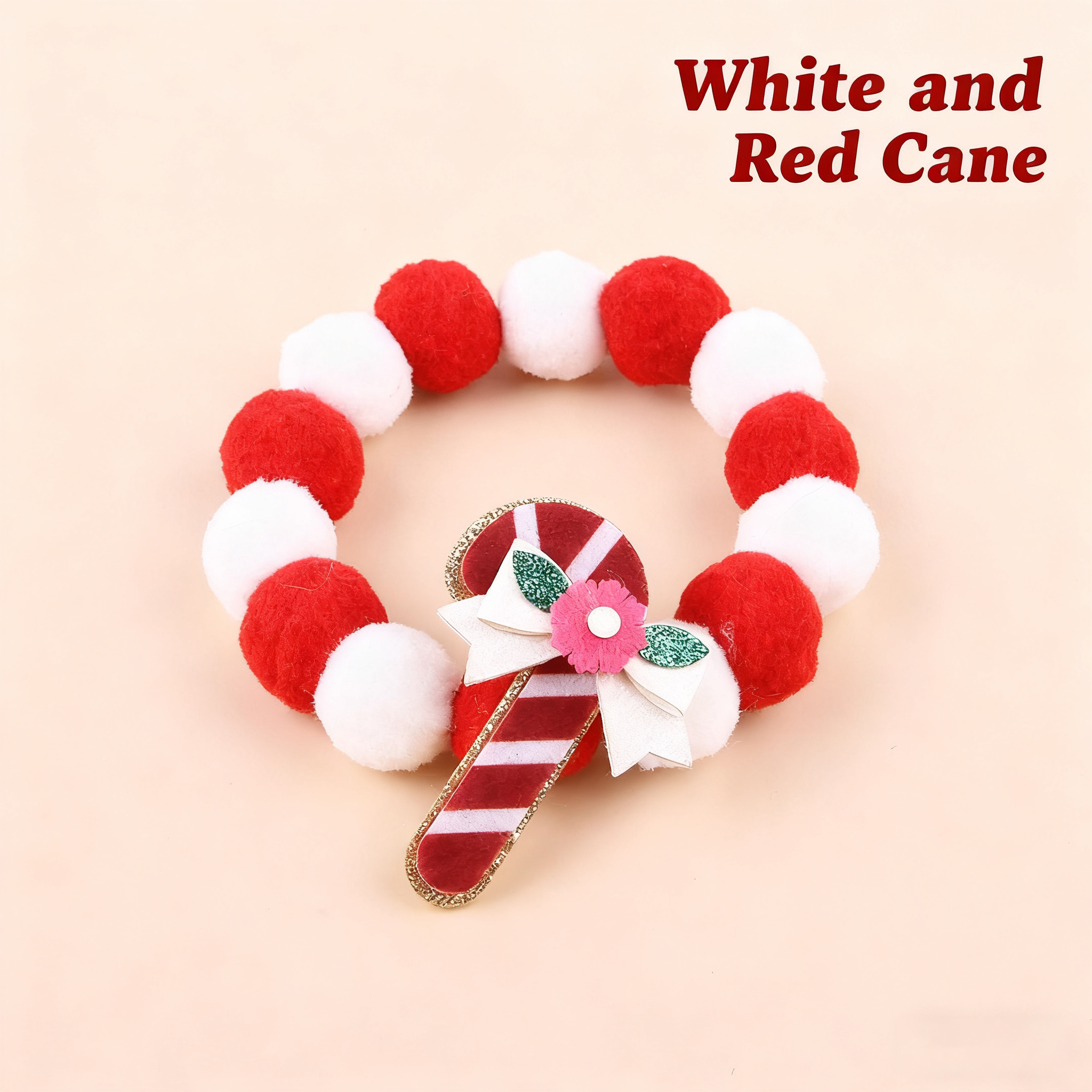 Christmas Pet Collar – Furry Ball Bowknot Necklace_CWMM11332