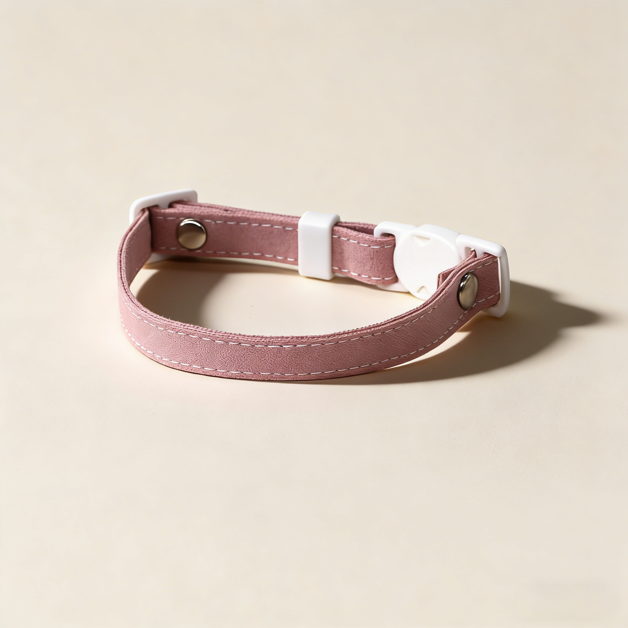 Cat Dog Linen Adjustable Safety Buckle Collar 1cm_CWMM13172