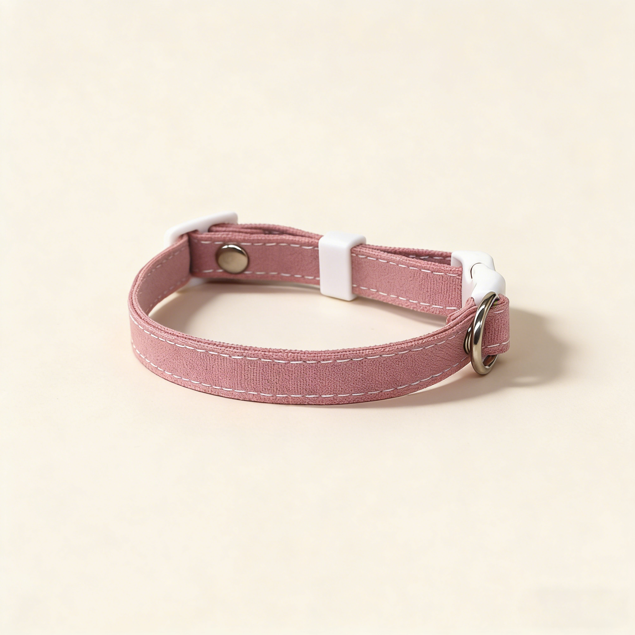 Cat Dog Linen Adjustable Standard Buckle Collar 1cm_CWMM13171