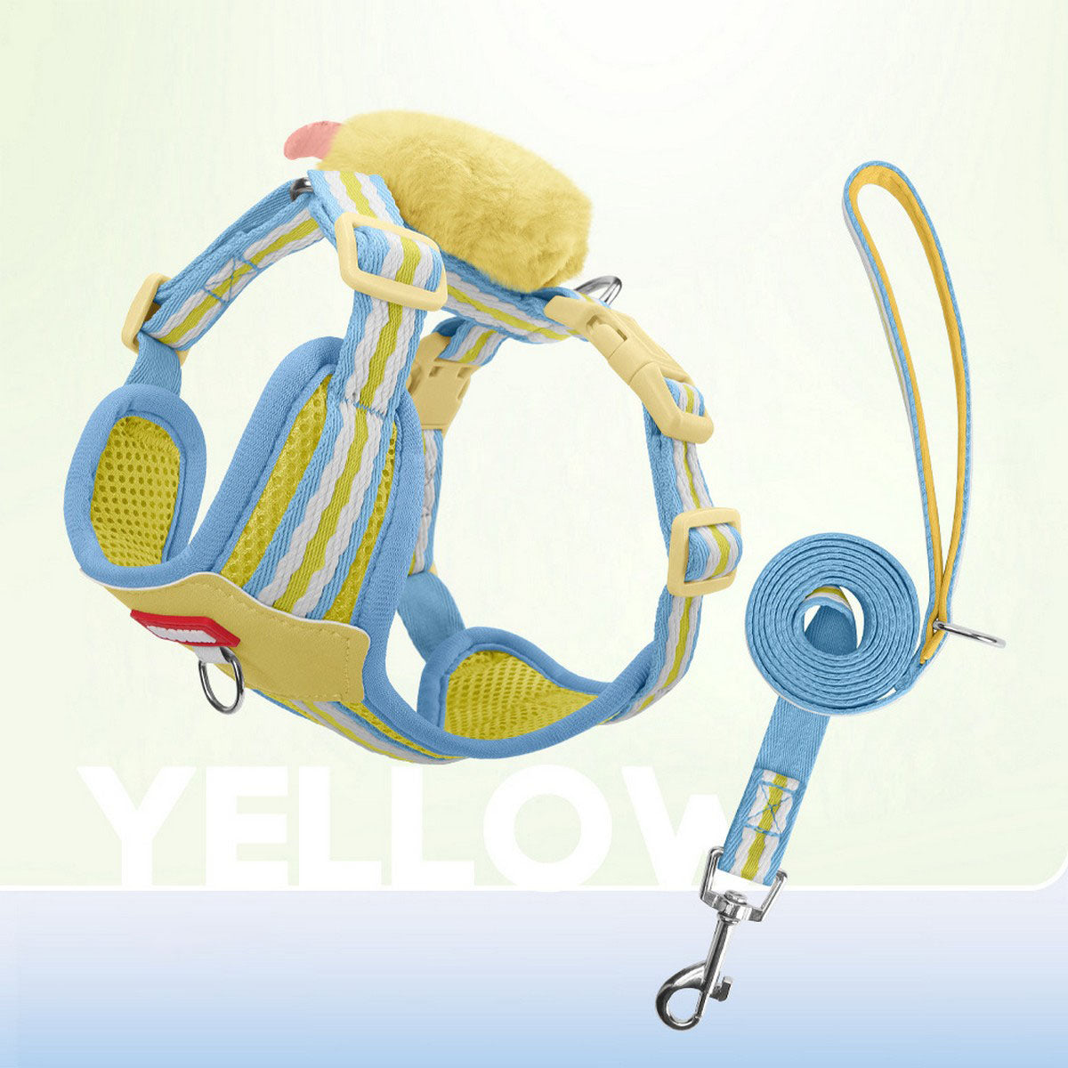 Colorblock Dog Harness, Breathable Mesh with Leash_CWMM12440