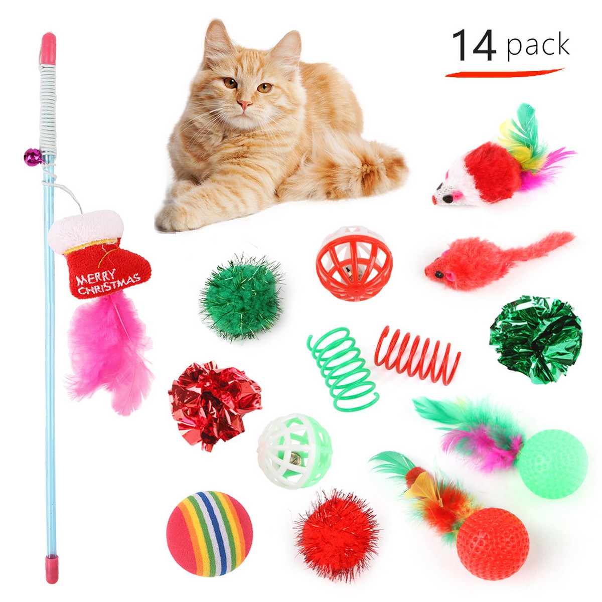 Christmas Knit Pet Scarf – Teddy & Cat Dog_CWMM11427