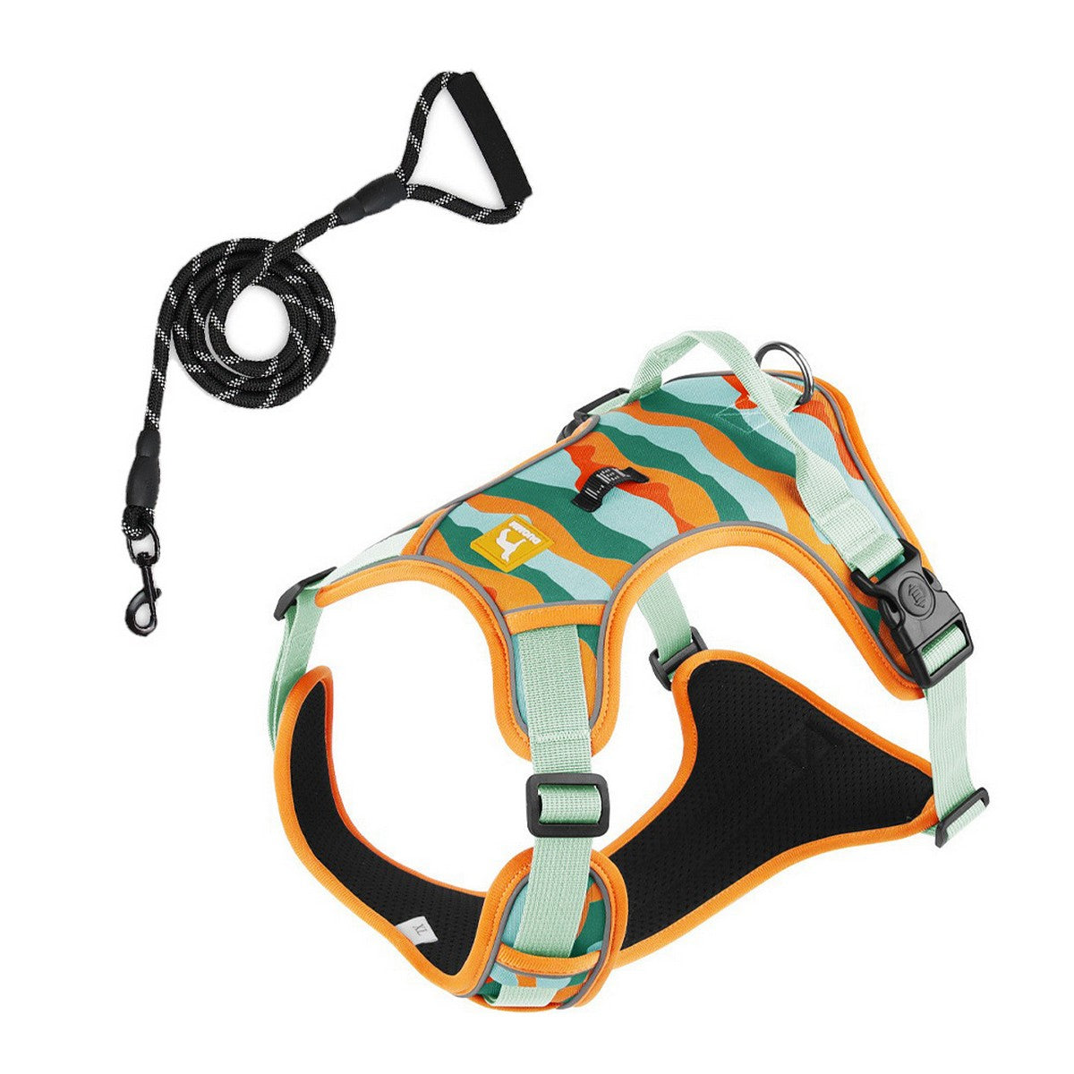 Printed Dog Harness and Leash for Active Dogs_CWMM12509