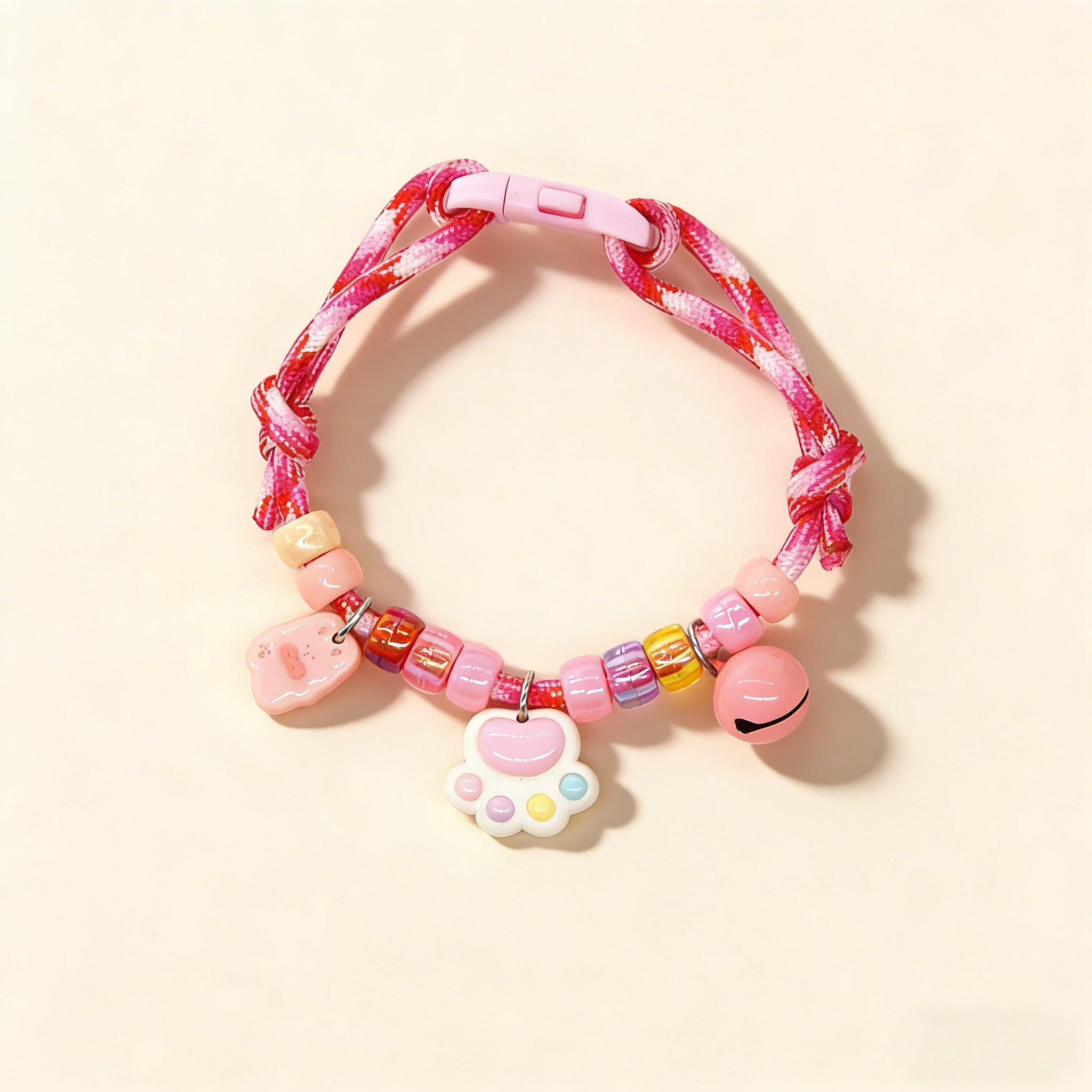 Cute Pet Paw Print Collar with Bell_CWMM13149