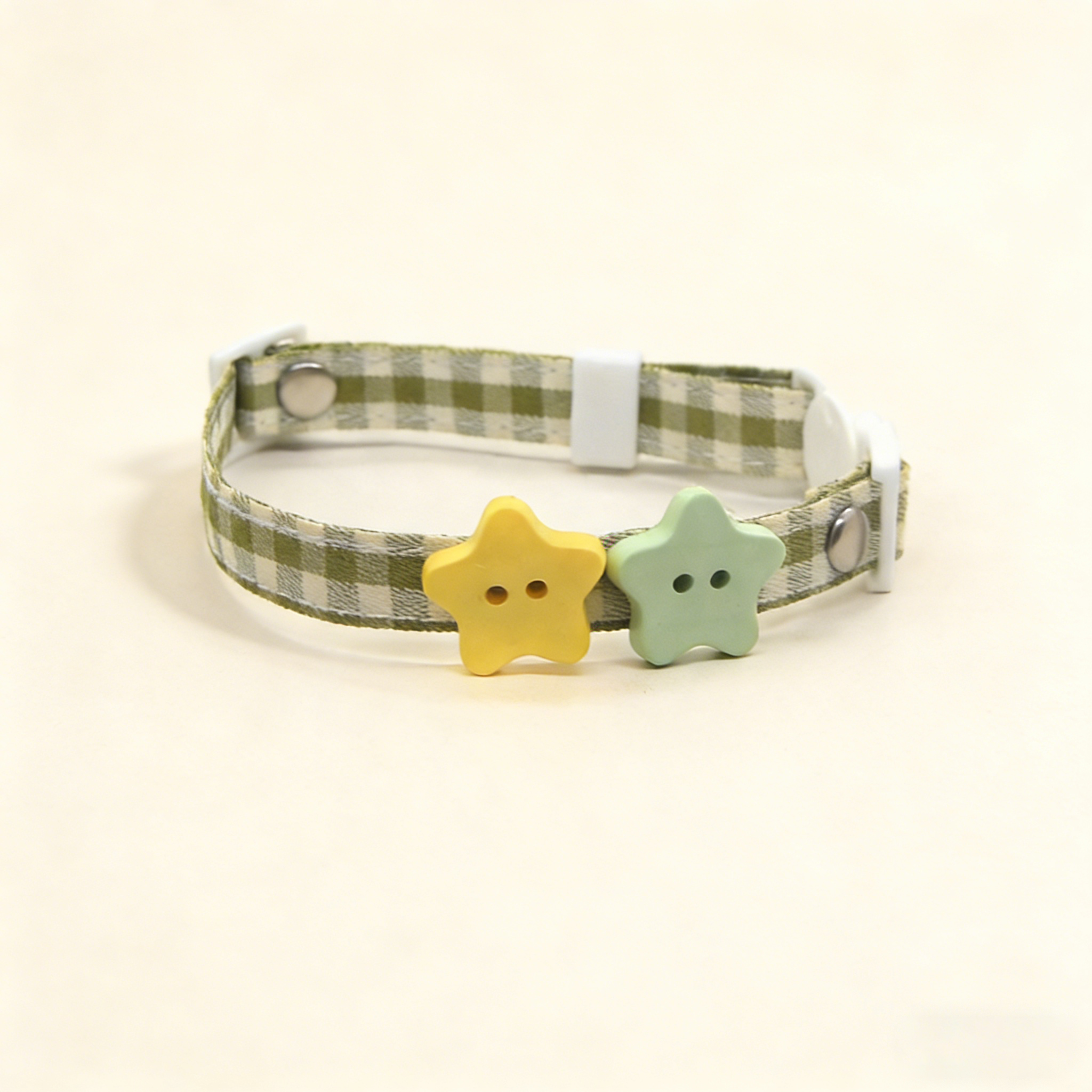 Classic Plaid Cat Dog Collar with Safety Buckle_CWMM13179
