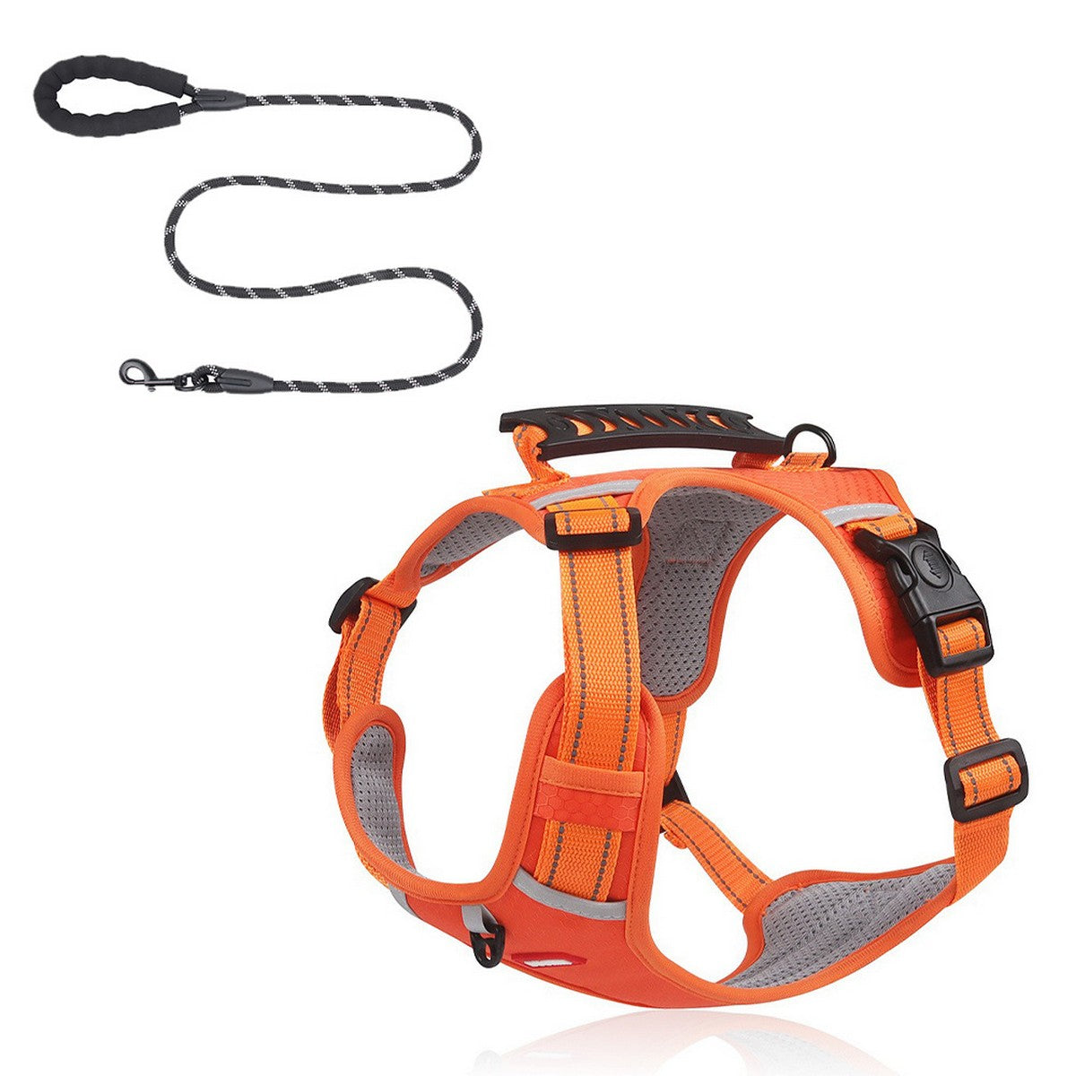No-Pull Reflective Dog Harness, Large Dog Leash_CWMM12442