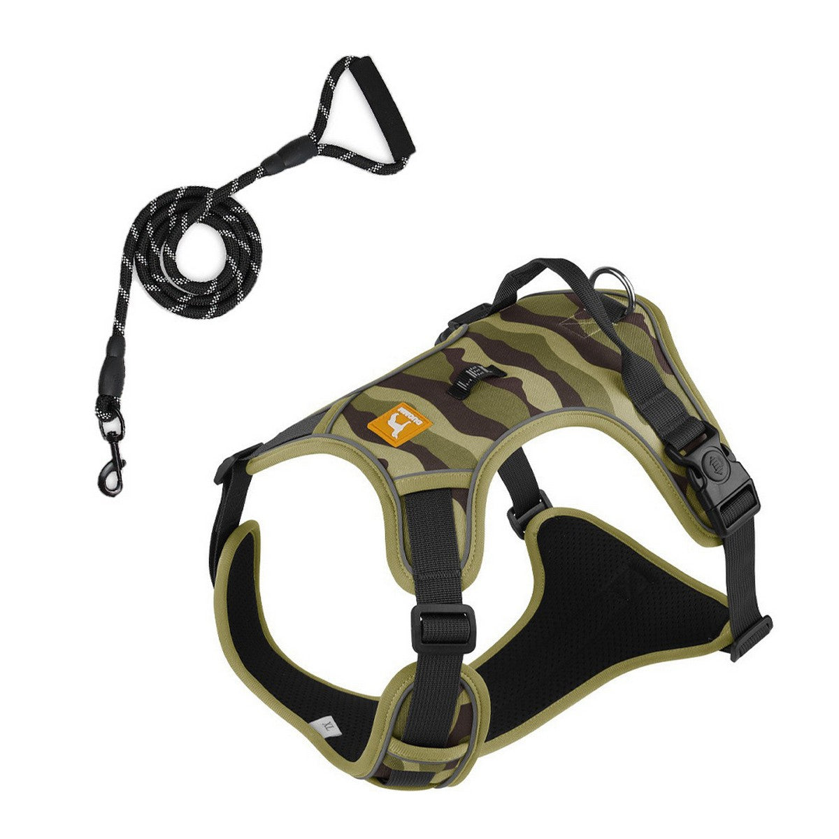 Printed Dog Harness and Leash for Active Dogs_CWMM12509