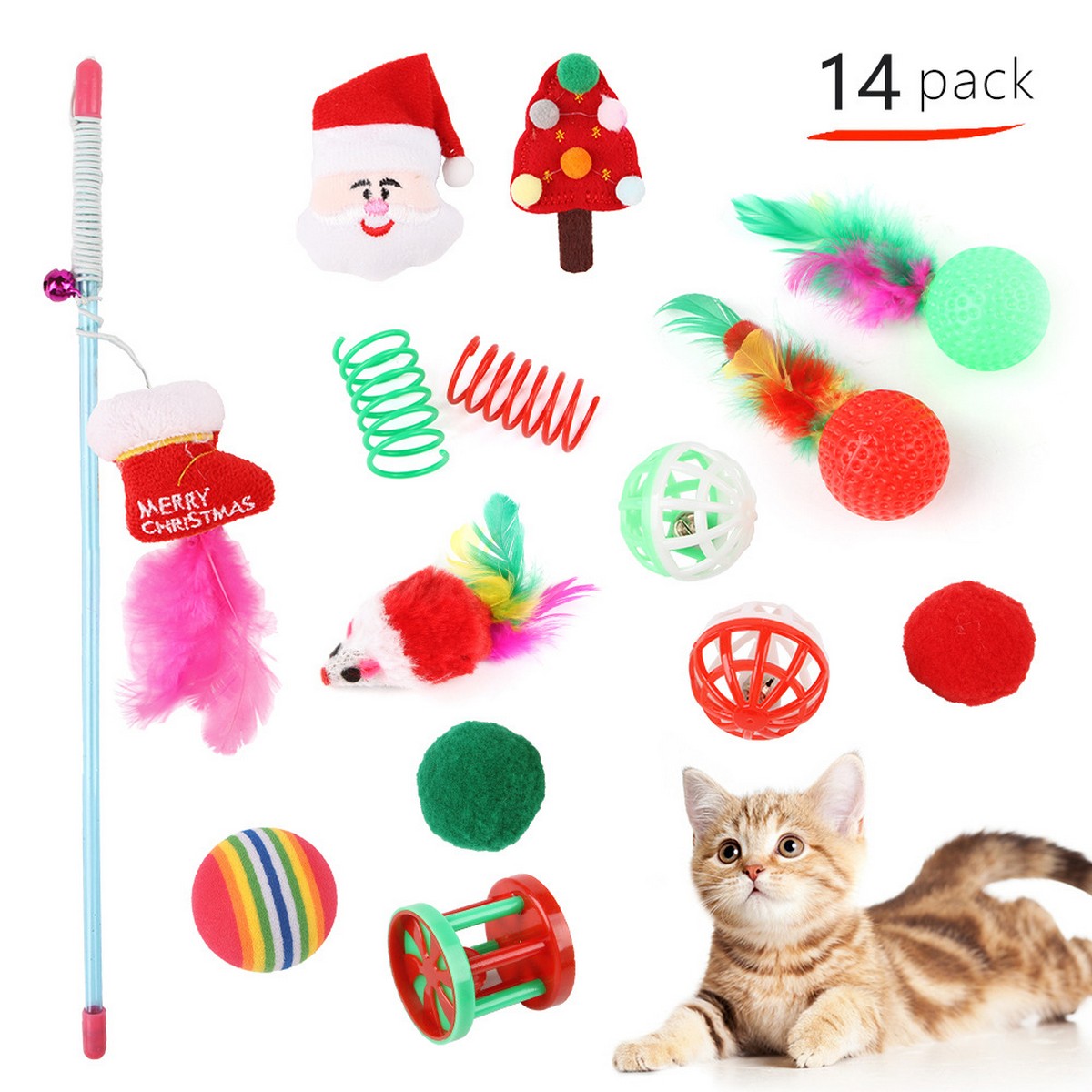 Christmas Knit Pet Scarf – Teddy & Cat Dog_CWMM11427