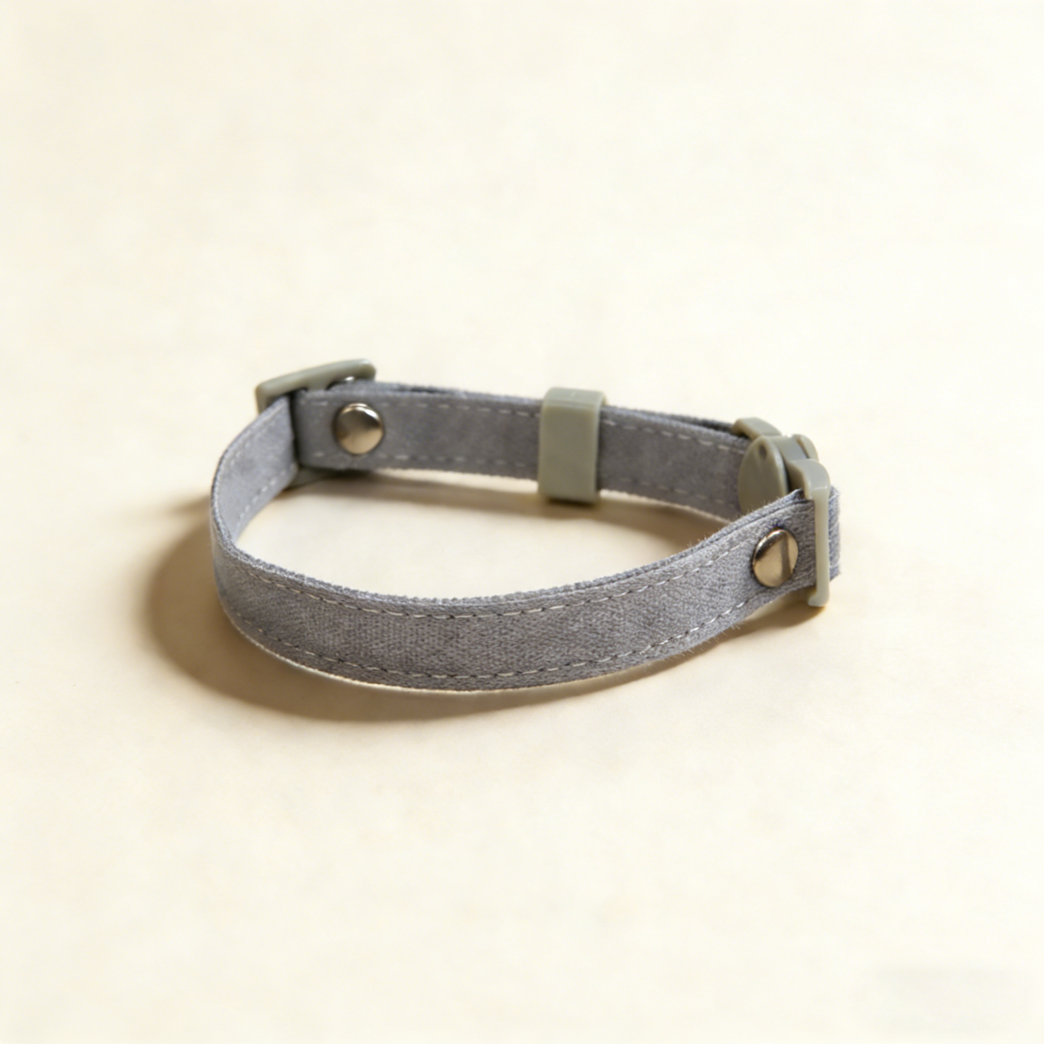 Cat Dog Linen Adjustable Safety Buckle Collar 1cm_CWMM13172