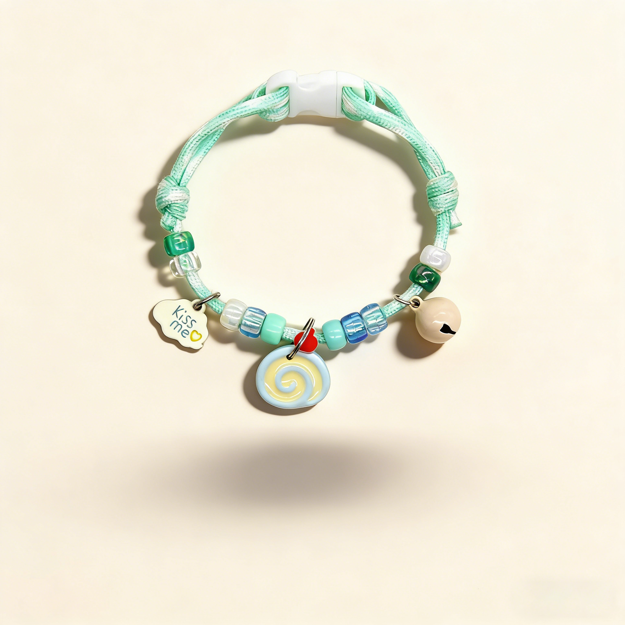 Cute Pet Paw Print Collar with Bell_CWMM13149