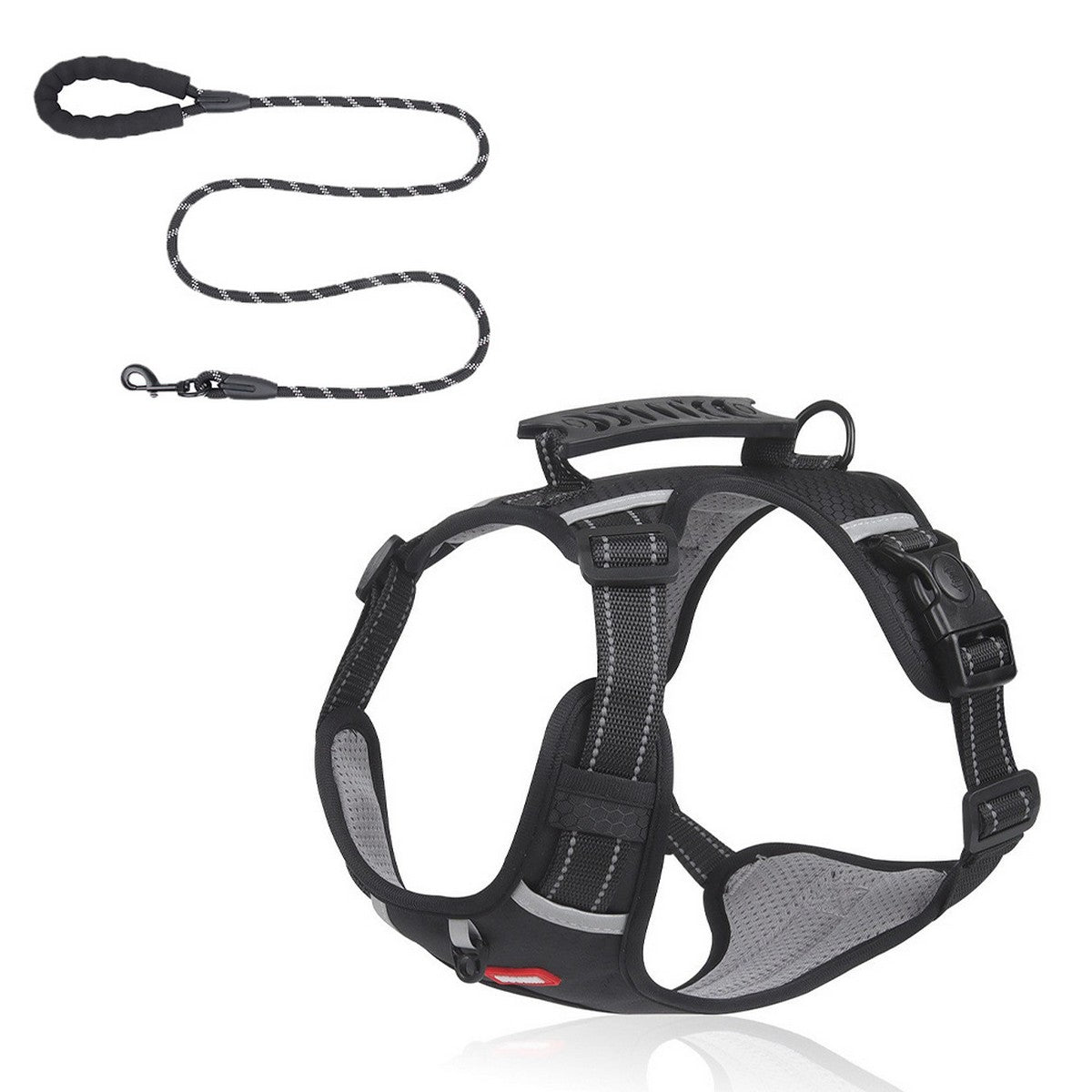 No-Pull Reflective Dog Harness, Large Dog Leash_CWMM12442