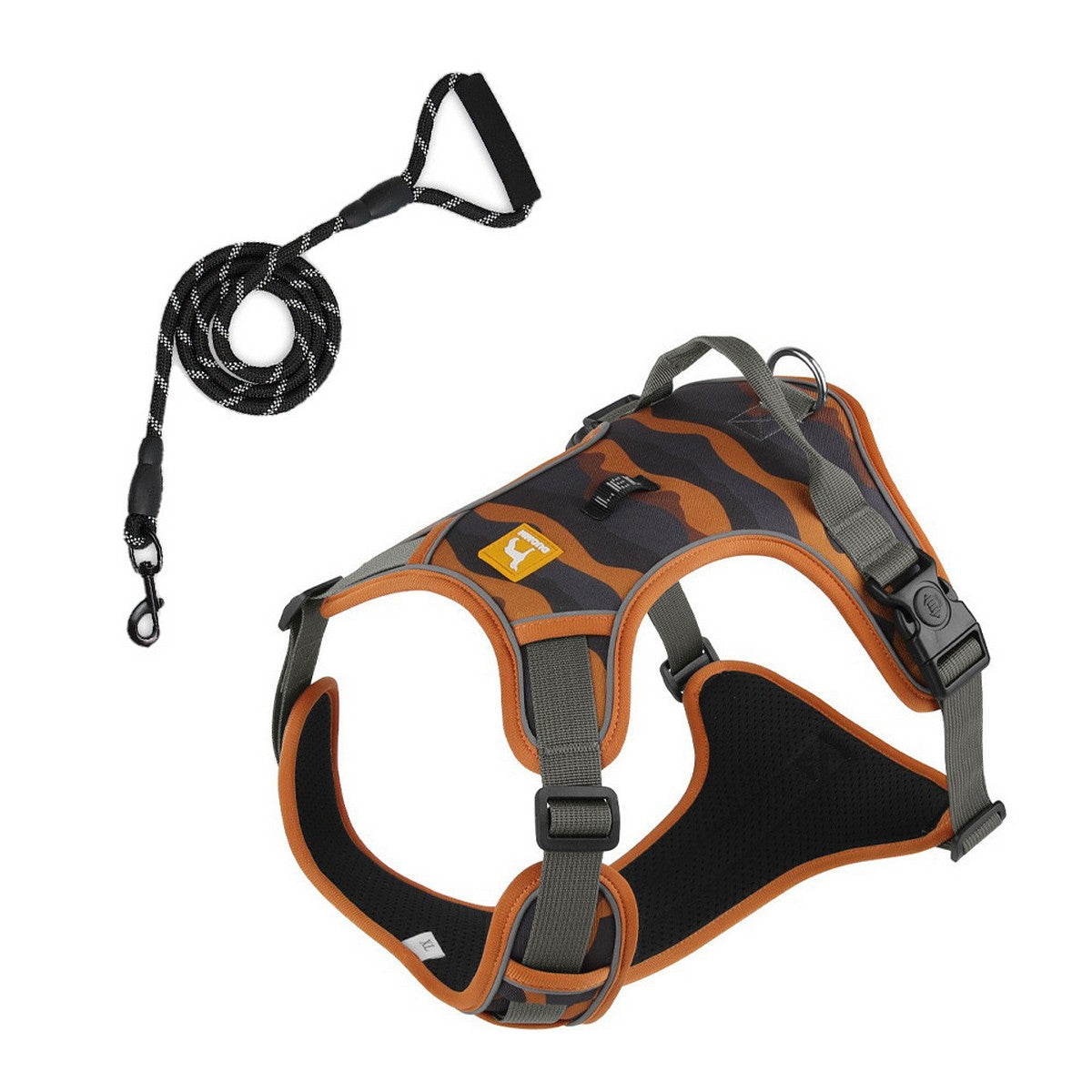 Printed Dog Harness and Leash for Active Dogs_CWMM12509