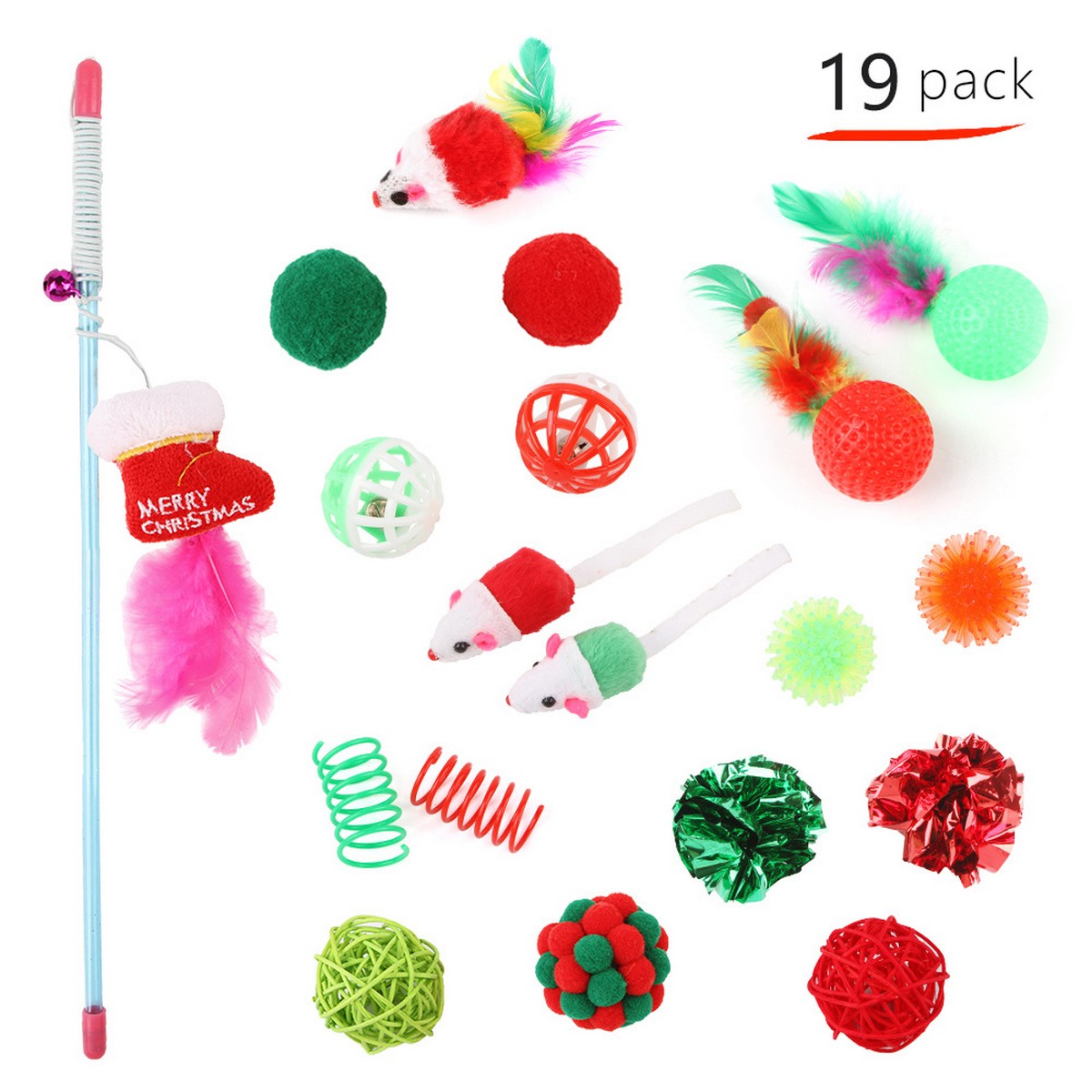 Christmas Knit Pet Scarf – Teddy & Cat Dog_CWMM11427