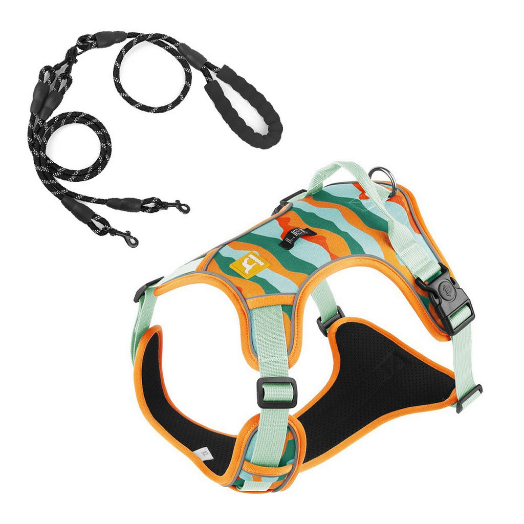 Reflective Dog Harness and Leash with Tracker Pocke_CWMM12510