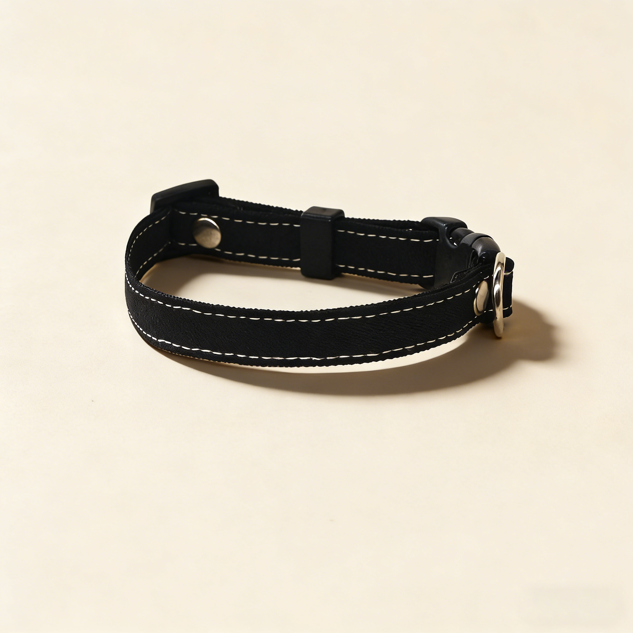 Cat Dog Linen Adjustable Standard Buckle Collar 1cm_CWMM13171