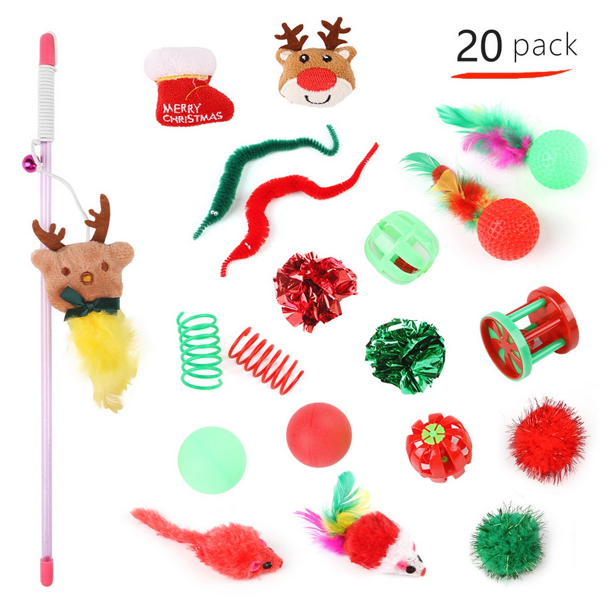 Christmas Pet Hat & Bandana Set – Cat & Dog_CWMM11426