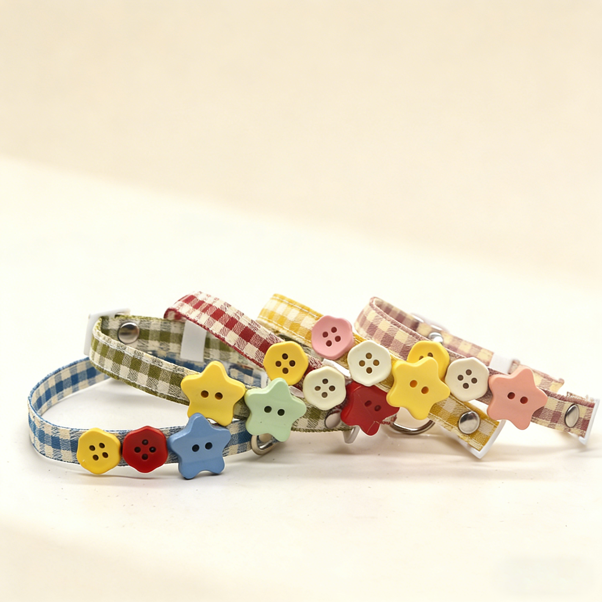 Classic Plaid Cat Dog Collar with Safety Buckle_CWMM13179