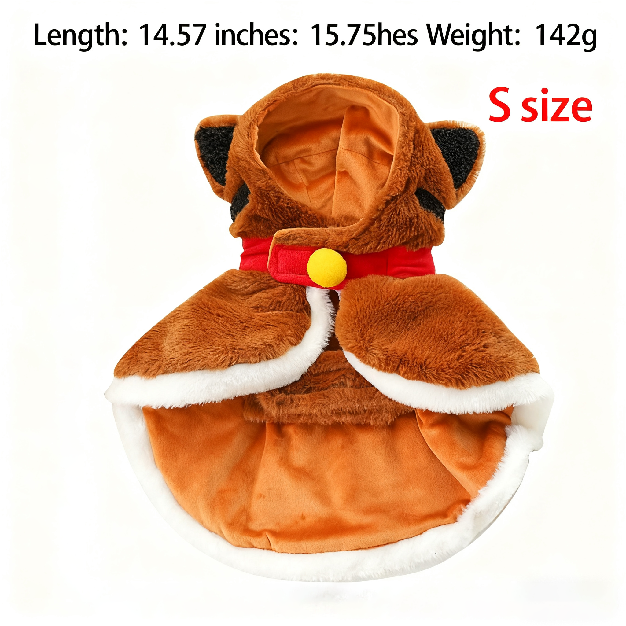 Tiger Plush Pet Cape – Warm Winter Cloak_CWMM11164