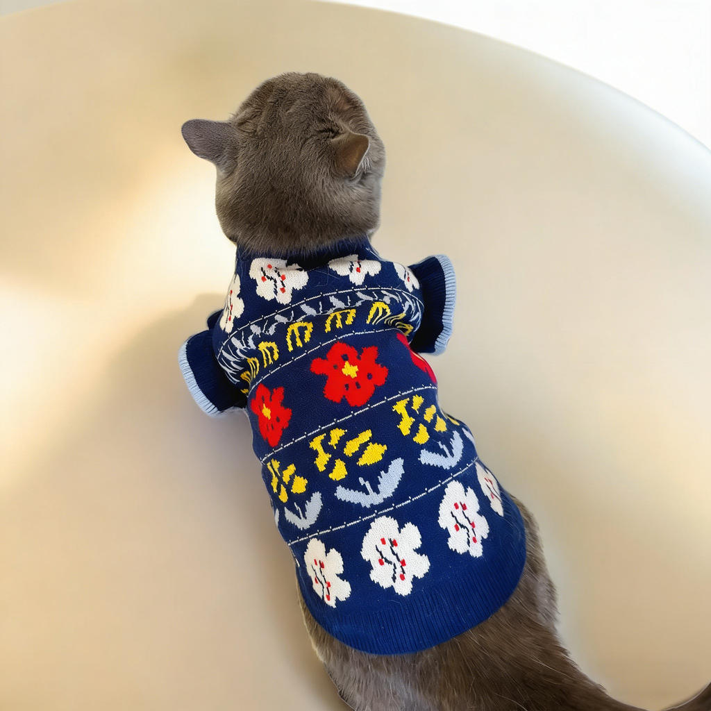 Warm Knit Pet Sweater for Small Dogs_CWMM12353